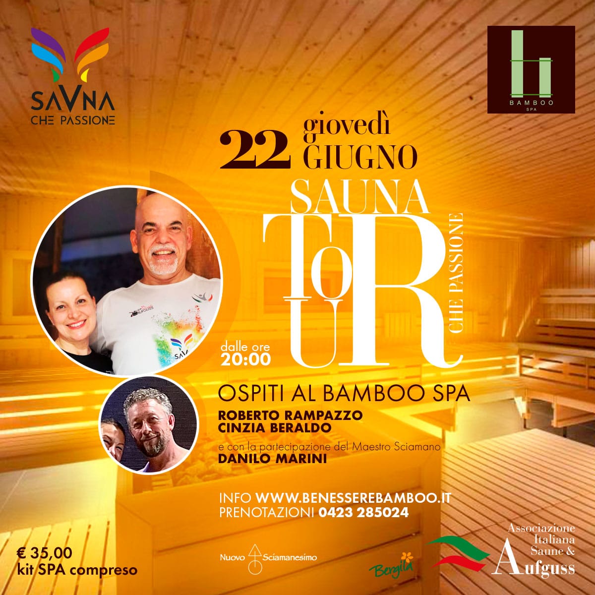 Giovedì che Passione - Sauna che Passione in Tour al Bamboo SPA