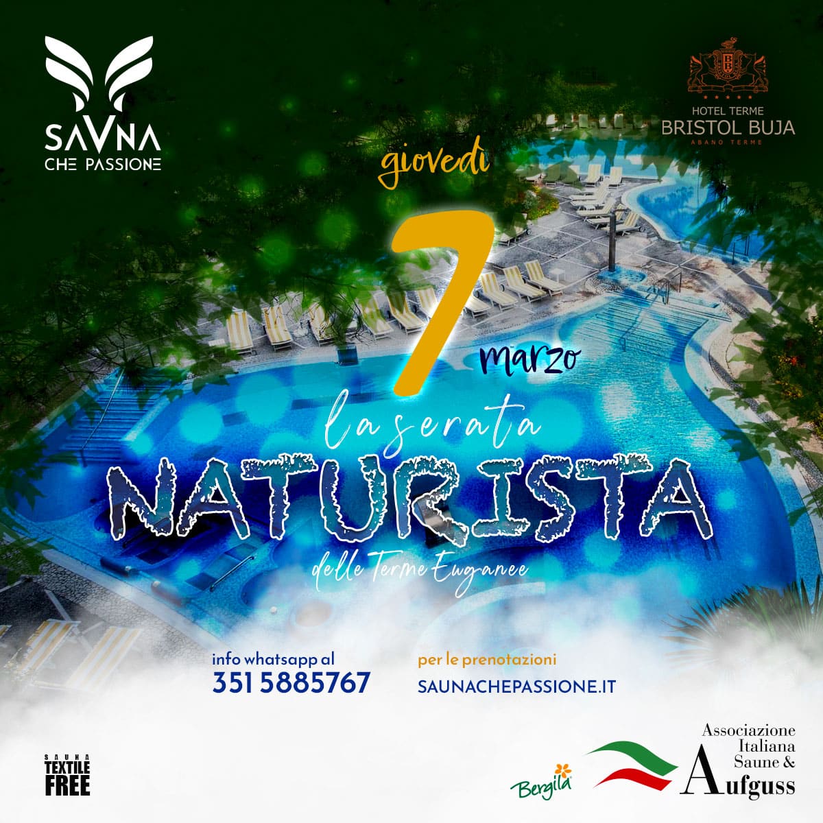 giovedì 7 marzo - La serata naturista delle Terme Euganee ad Abano Terme
